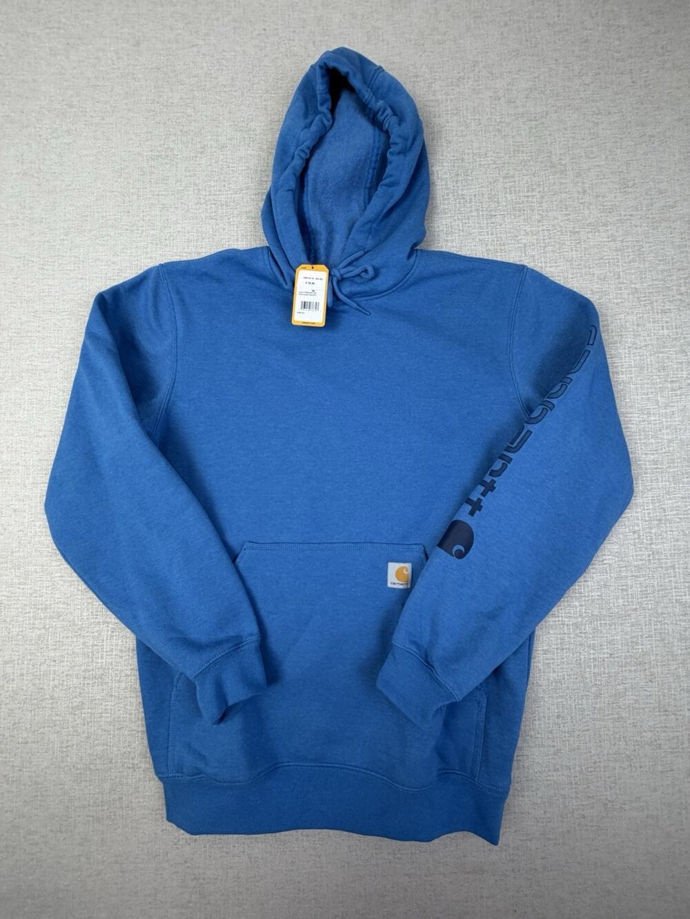 NWT Carhartt K288 Men’s Medium Blue Loose Fit Midweight Graphic Hoodie
